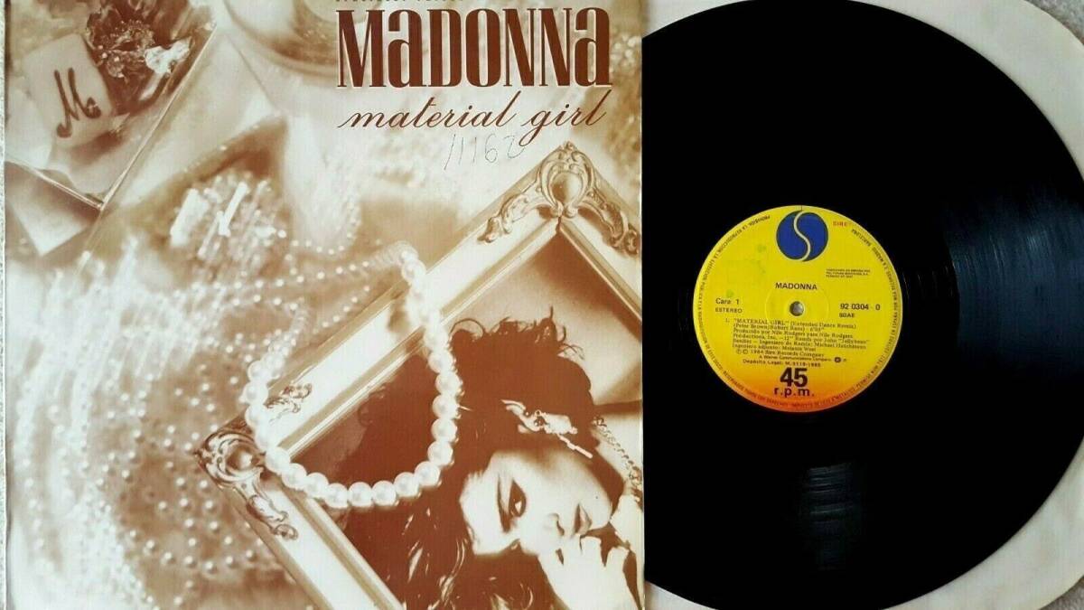 MADONNA　マドンナ　Material Girl　スペイン盤 12” シングル レコード_画像1