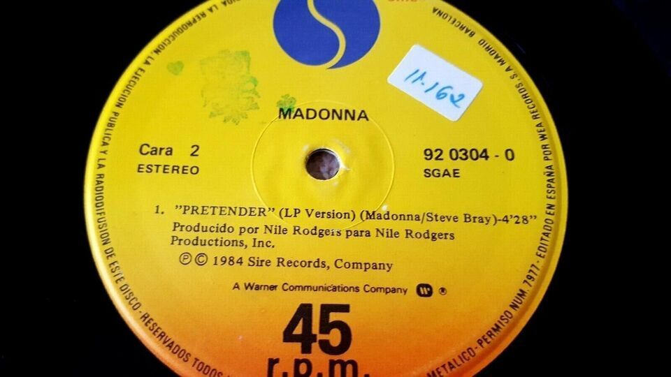 MADONNA　マドンナ　Material Girl　スペイン盤 12” シングル レコード_画像4