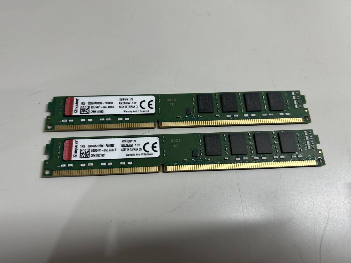 Kingston KVR16N11/8 DDR3 PC3-12800 DDR3-1600 8GB x 2枚 計16GBの画像1