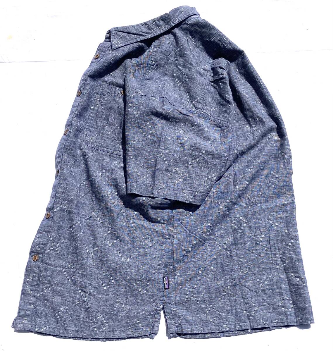  patagonia Back Step Shirt ヘンプ BOX シャツ L パタゴニア 53139SP20 バックステップシャツ の画像4