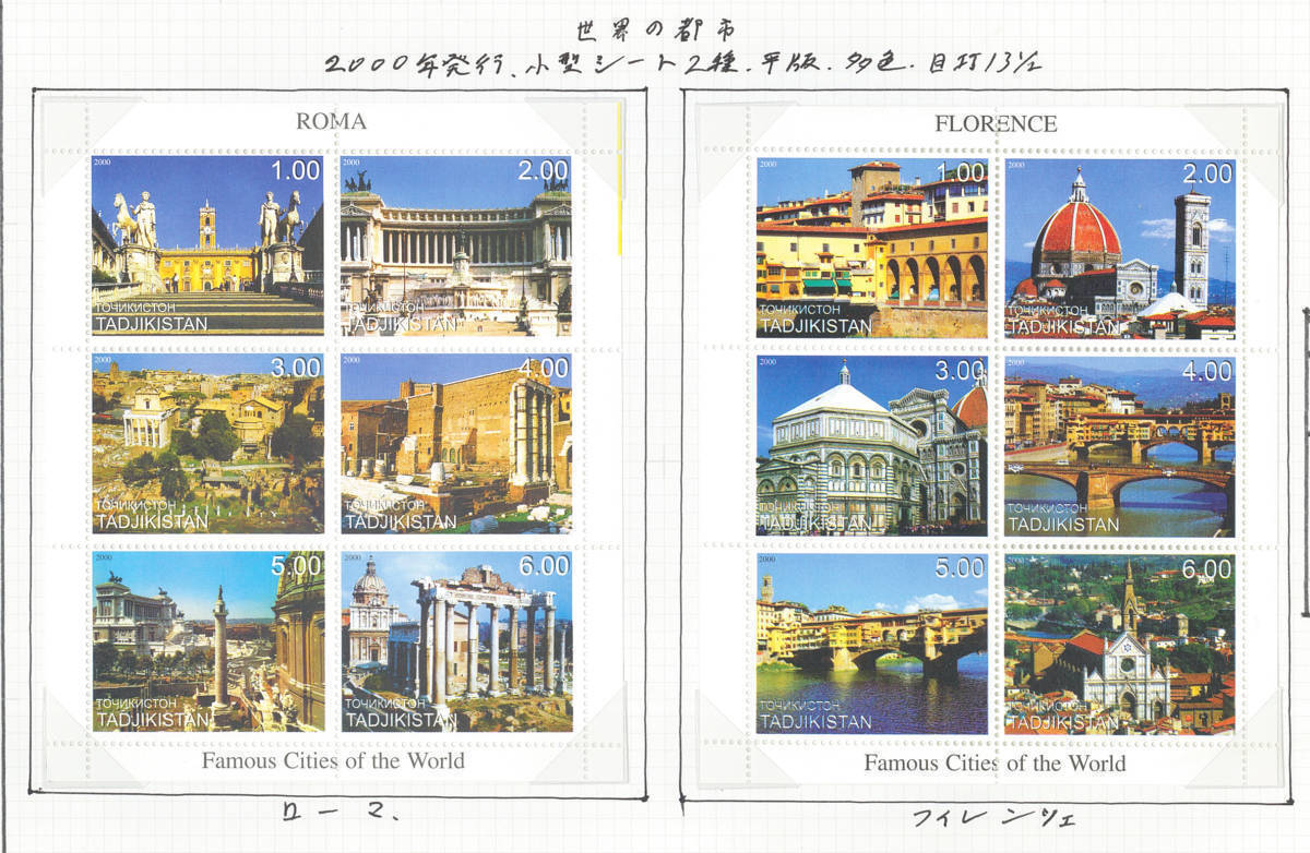 外国切手　イラン／タジキスタン／イスラエル　単片32種＋小型シート９種＋シート１種　状態混合_画像5