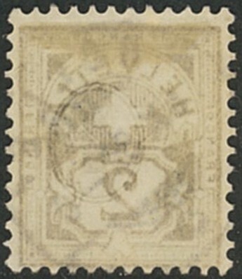 外国切手　スイス　使用済み　1882年　ヘルベチア　2ｃ_画像2