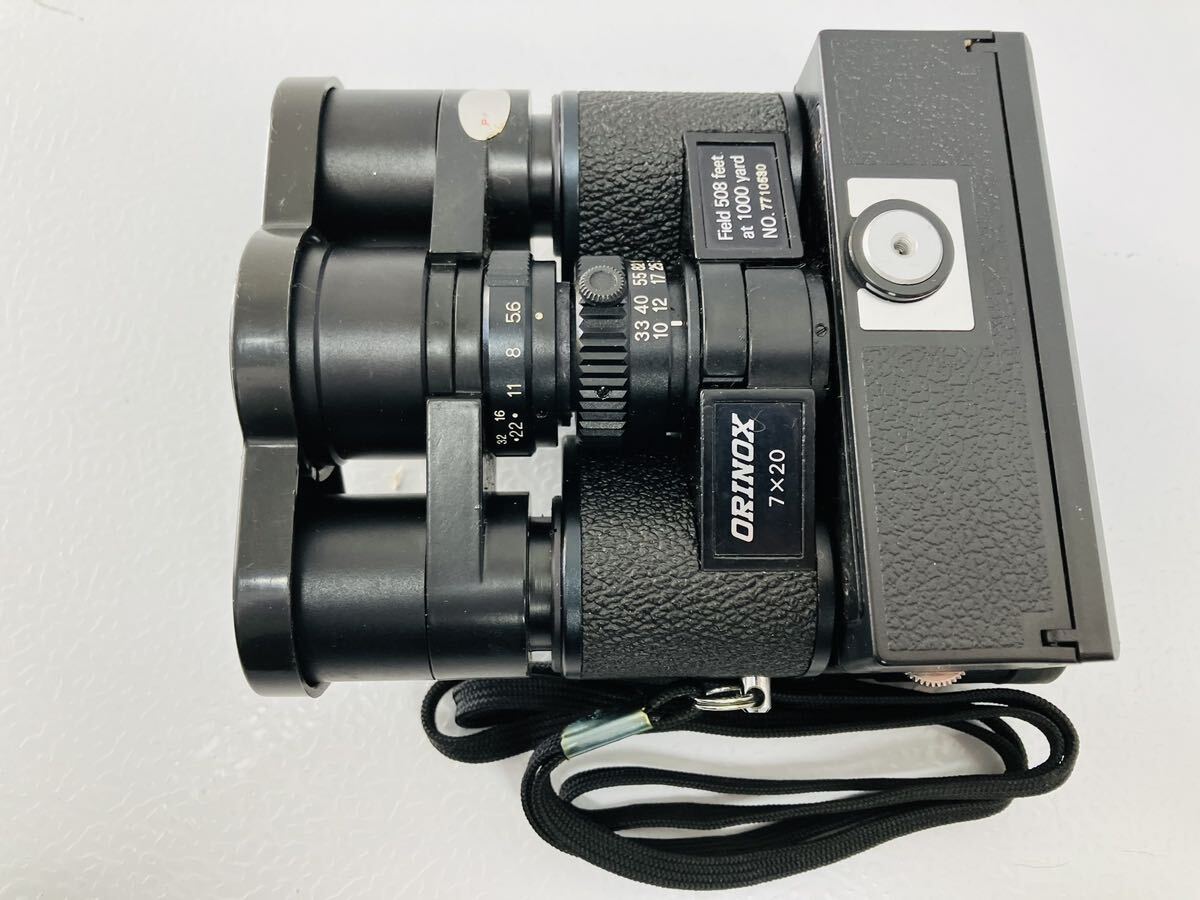 ORINOX 双眼鏡カメラ MODEL AAI-720 フィルムカメラ 動作未確認 ケースあり ブラック_画像3