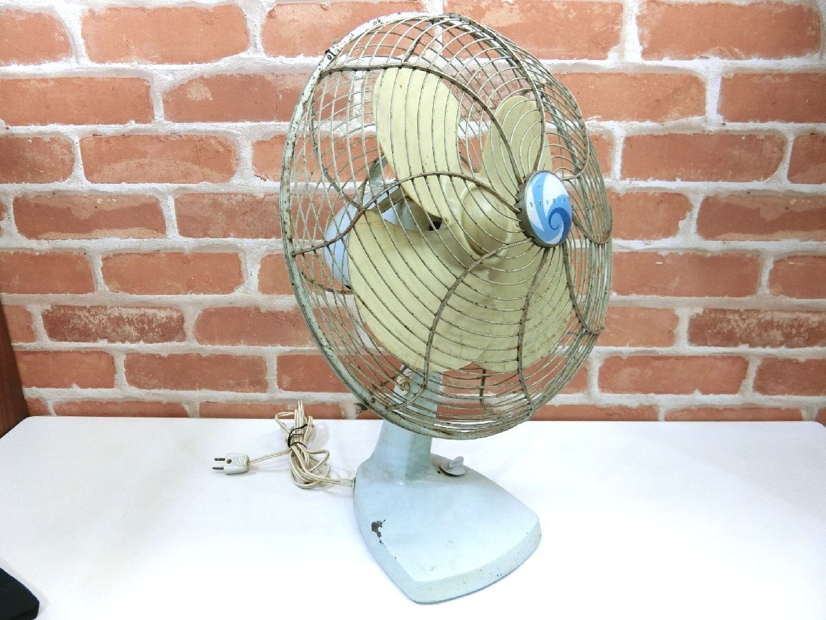 5140T　当時物 動作品 TOSHIBA 東芝 扇風機 A.C. ELECTRIC FAN ４枚羽 FAN-DIA 30CM 座敷扇 昭和レトロ 希少_画像3