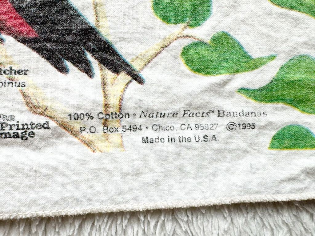 THE PRINTED IMAGE USA製バンダナ made in USA 米国製 アメリカ製 プリンテッドイメージ 1995 NATURE FACTS ヴィンテージ_画像7