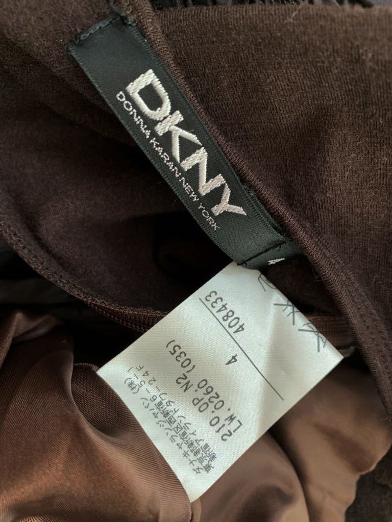 DKNY switch One-piece dress size4 Donna Karan dark brown soft skirt 