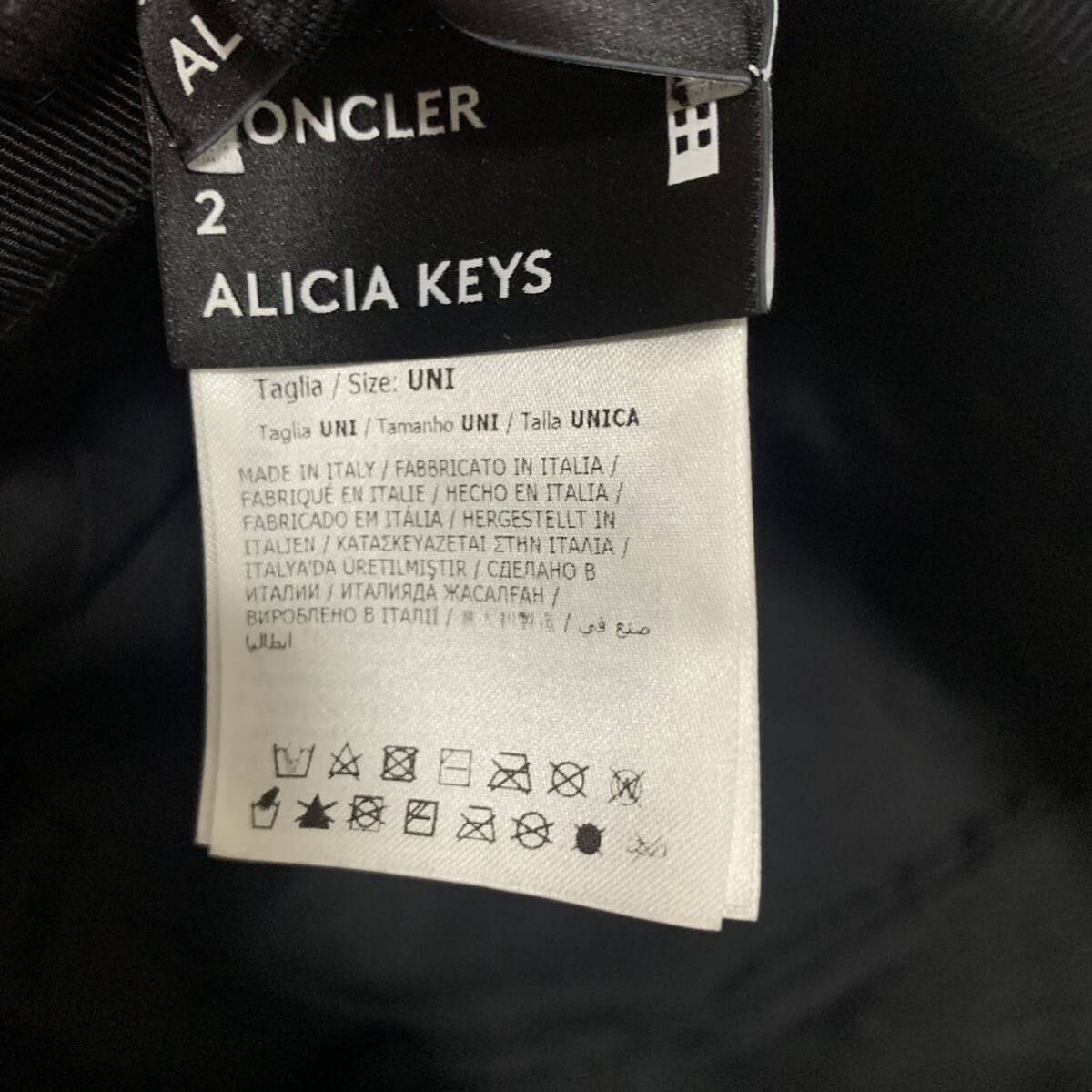 正規 未使用 MONCLER ジーニアス ALICIA KEYS ジェットキャップ ミリタリーキャップ 黒 モンクレール アリシアキーズ_画像6