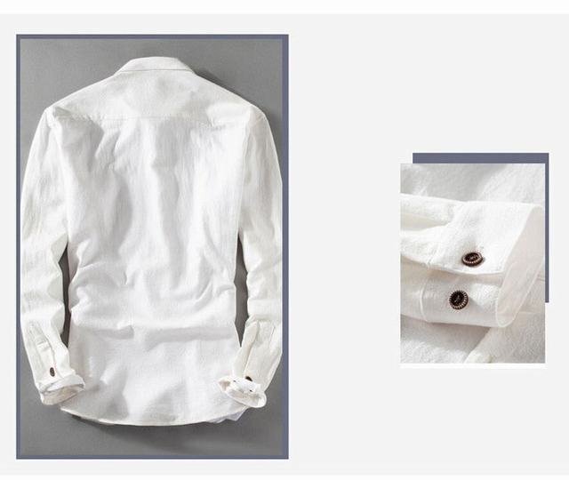 メンズ長袖シャツ、カジュアルシャツ 人気 長袖 シャツ メンズ ノーカラーシャツ ミリタリーシャツ 綿100％ 無地 抗菌防臭 グレー 2XL_画像4