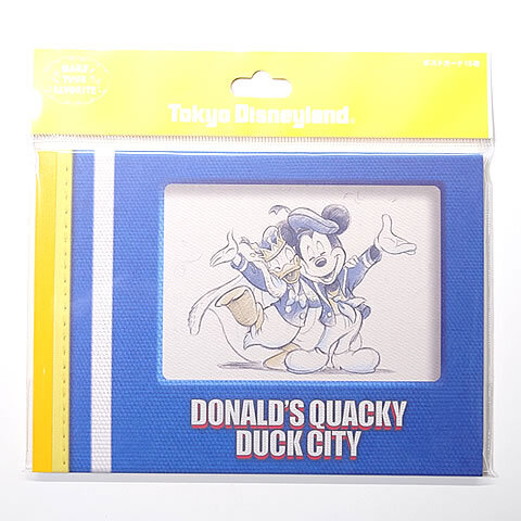 東京ディズニーランド ディズニーパルパルーザ ドナルドのクワッキーダックシティ ポストカードセット 未使用新品_画像1