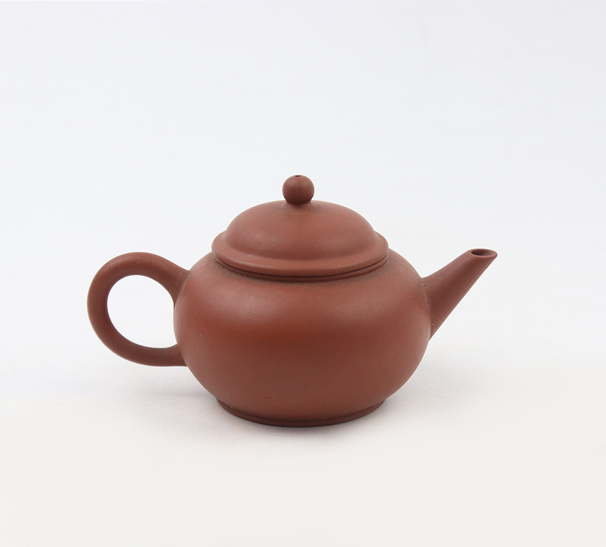 0166 唐物 小振り 朱泥急須 水平 中国宜興 紫砂 茶道具の画像2