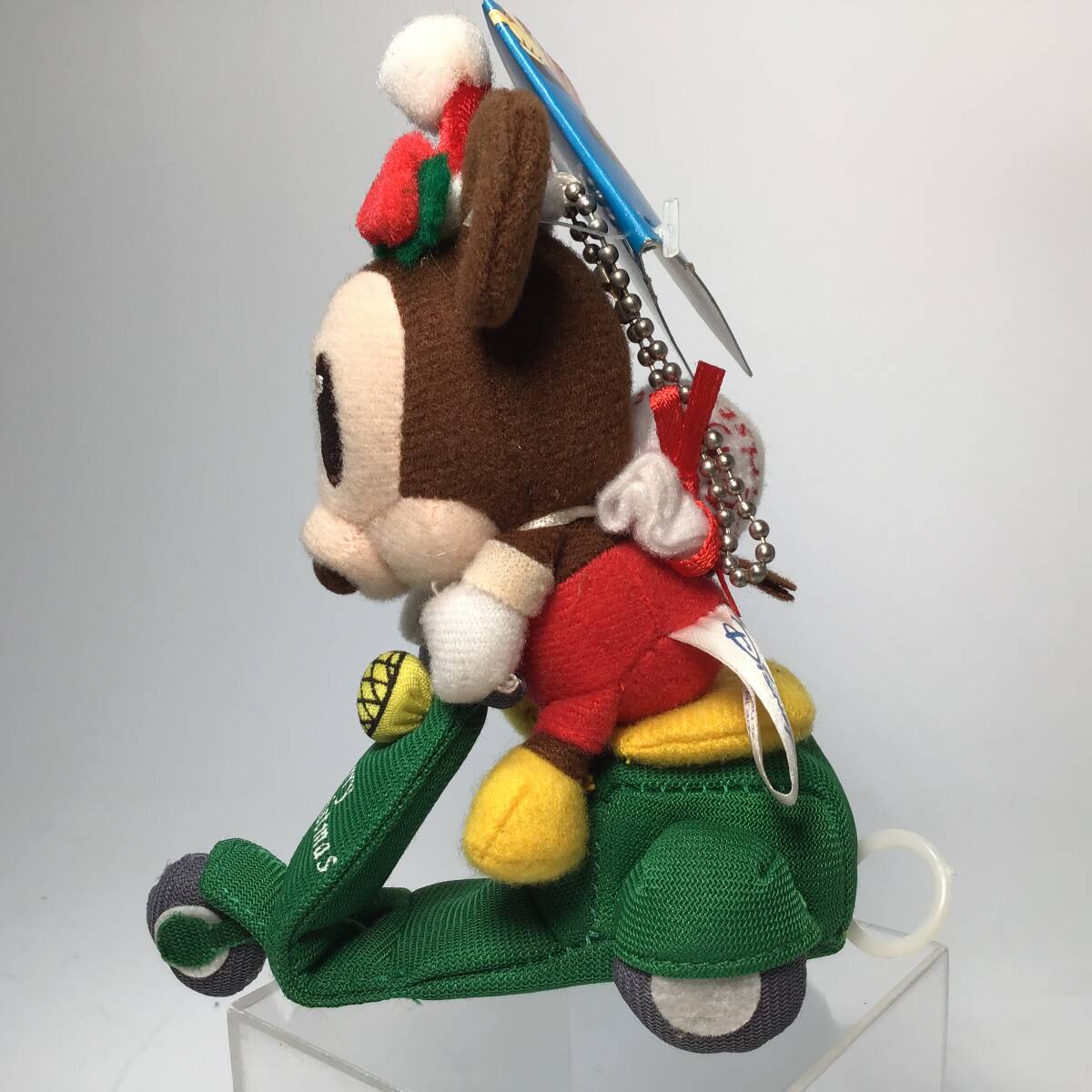 N-2940☆ クリスマス　バイクに乗ったミッキー　震えるおもちゃ　※外箱傷みあり　DISNEY　ぬいぐるみ_画像3