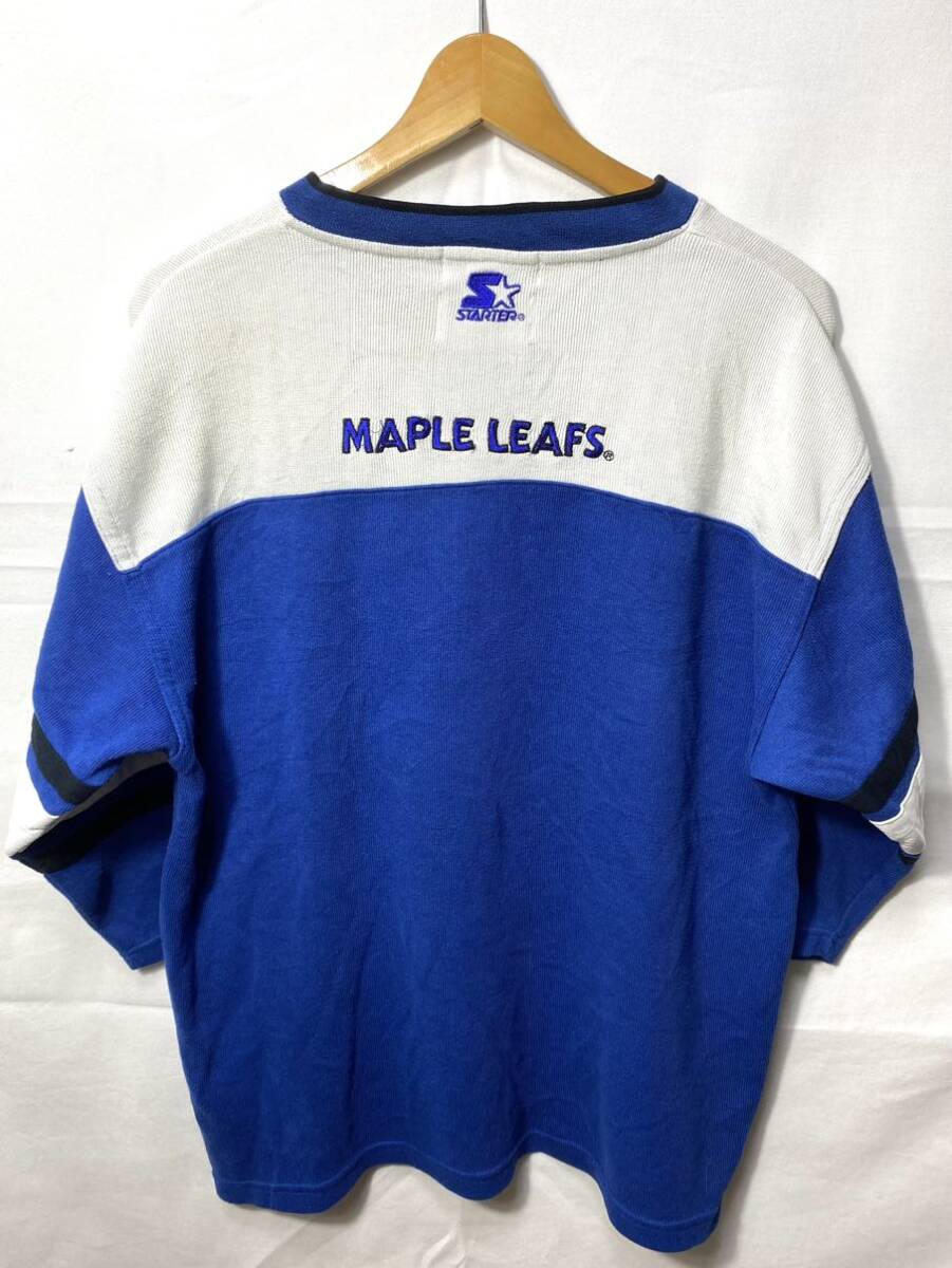 ■ 90s 90年代 ビンテージ STARTER NHL ” TORONTO MAPLE LEAFS ” メープルリーフス ホッケー シャツ サイズM 観戦 アメカジ スポーツ ■の画像5