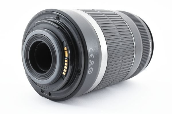 完動美品 Canon Zoom Lens EF-S 55-250mm F4-5.6 IS + ET-60 フード付 手ブレ補正 望遠 ズームレンズ / キヤノン EF Mount APS-C #3152の画像4