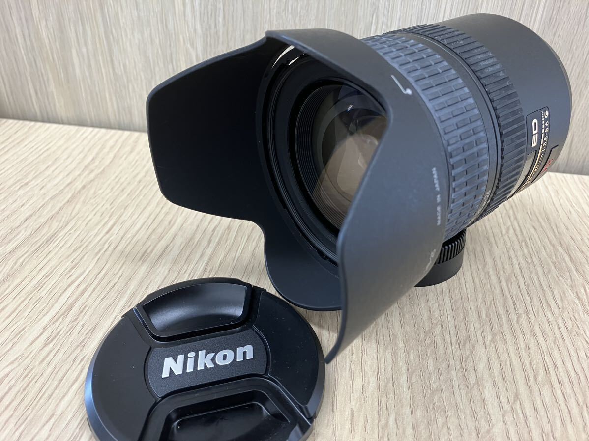 Nikon AF-S NIKKOR 24-120mm 1:3.5-5.6 G ED VR カメラレンズ ジャンク品 ＋レンズフード HB-25_画像1