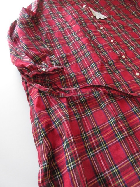 未使用 2023 R&D.M.Co- / オールドマンズテーラー 6025 TARTAN CHECK GATHER SLEEVE DRESS F ROYALSTEWART / ワンピース ドレス_画像4