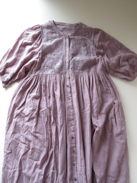 美品 2022SS marble SUD / マーブルシュッド Lots Lace OP LAVENDER / レース ワンピース ドレス レディース_画像3