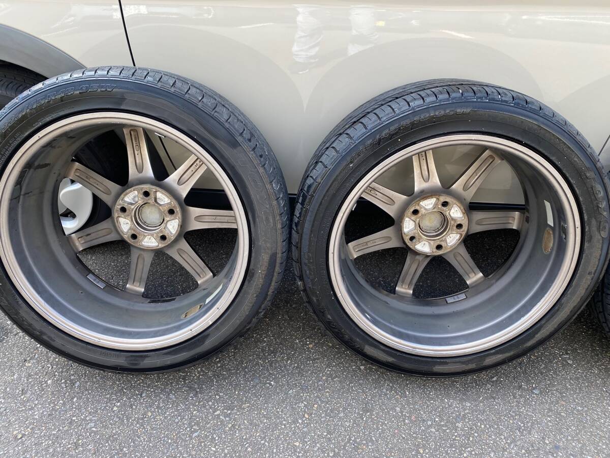 ENKEI PF07 18インチ 7.5J インセット48 PCD114.3 5穴 PROXES C1S 225/45R18 4本セット エンケイの画像7