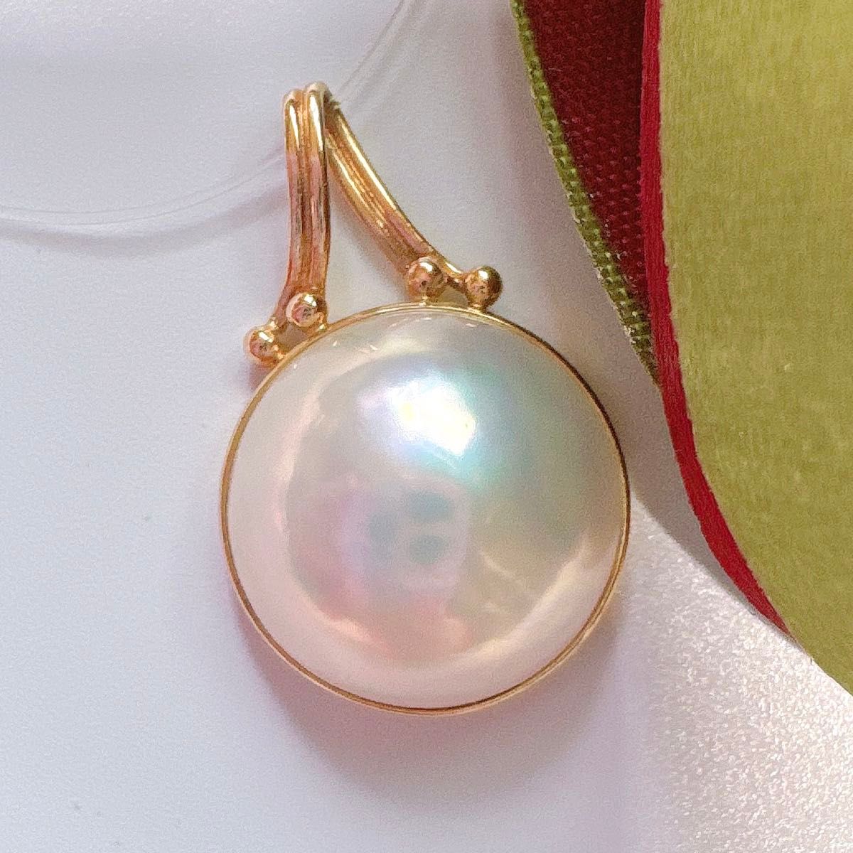 田崎真珠TASAKI マベパール 大粒約16 3mm ペンダントトップ K14 田崎真珠TASAKI マベパール 大粒約16 3mm ペンダントトップ K14