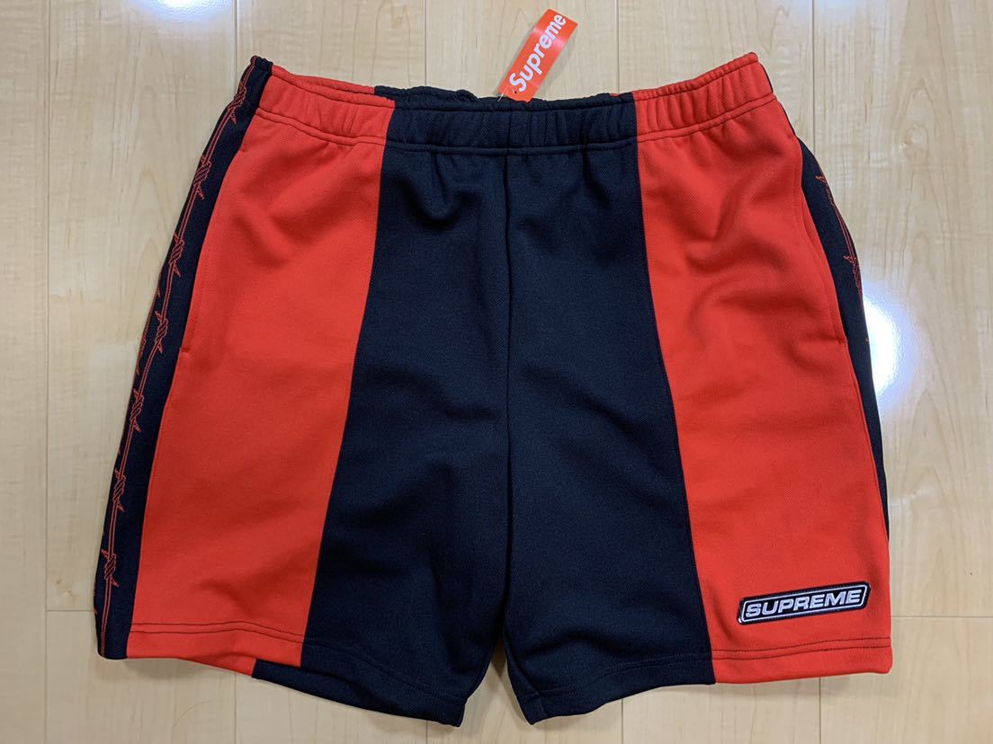 Supreme 19SS Week9 Barbed Wire Athletic Short Red Small オンライン購入 国内正規新品未使用 納品書タグ付 ショートパンツ 赤黒 Sサイズ_画像3