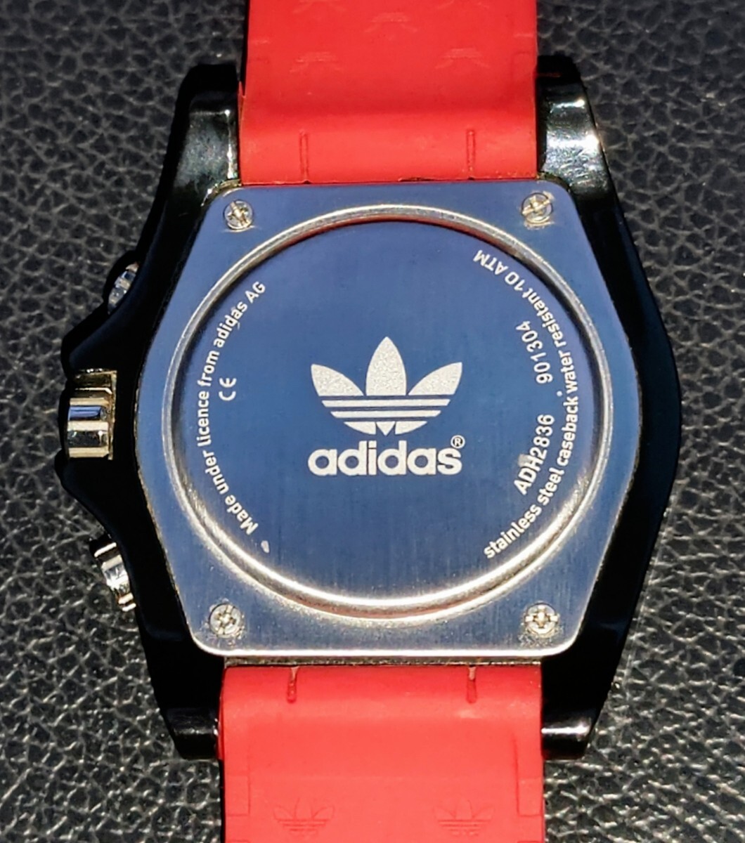 ★美品★　アディダス adidas 腕時計 付属品有 赤　レッド スポーツウォッチ/ブランド/オシャレ/ファッション/高級時計_画像7