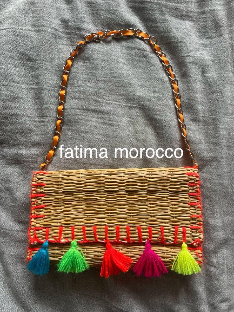 Fatima Morocco 2wayかごバッグ　ワンショルダーバッグ　クラッチバッグ