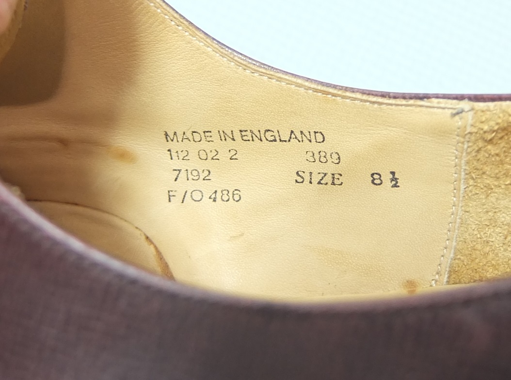 英国製 ロイドフットウェア Ｕチップ レザーシューズ バーガンディ ８1/2 革靴 Lloyd Footwear イングランド_画像10