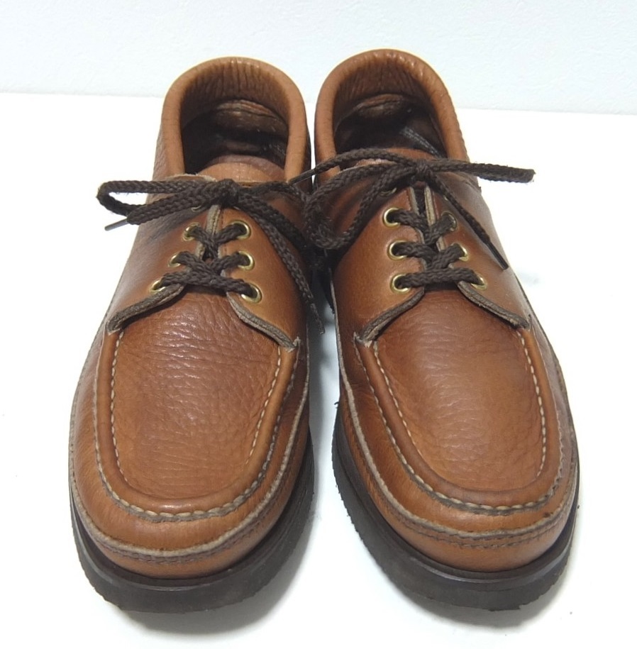 RUSSELL MOCCASIN ラッセルモカシン ローカット シューズ 茶 ７1/2 E_画像3