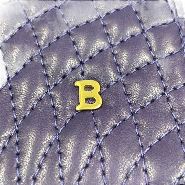 [1 иен старт ]BALLY Bally сумка на плечо золотая цепь Cross корпус наклонный .. лиловый кожа A314