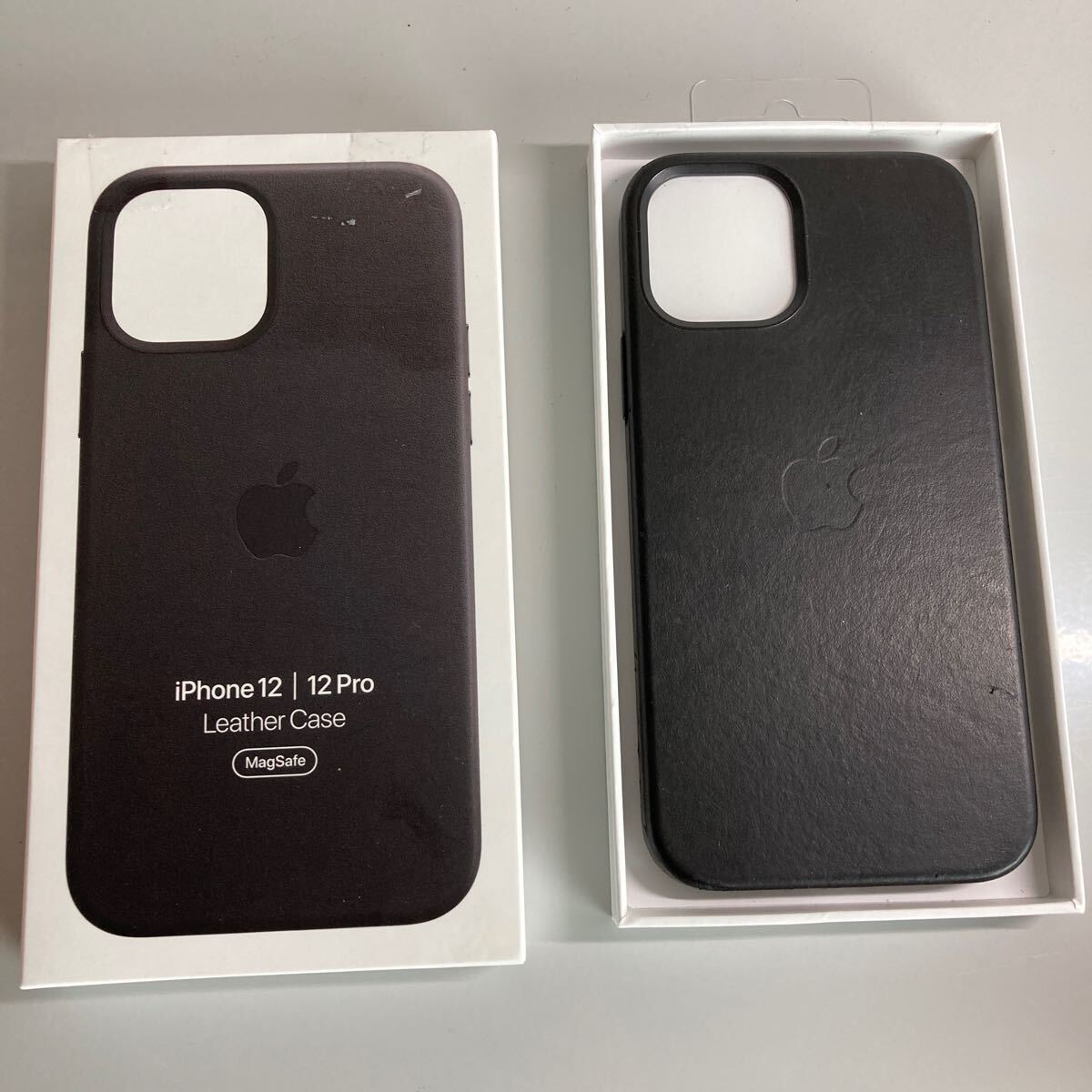 【送料無料】Apple純正 MagSafe対応iPhone 12iPhone 12/12 Pro レザーケース MHKG3FE/A（ブラック）の画像1
