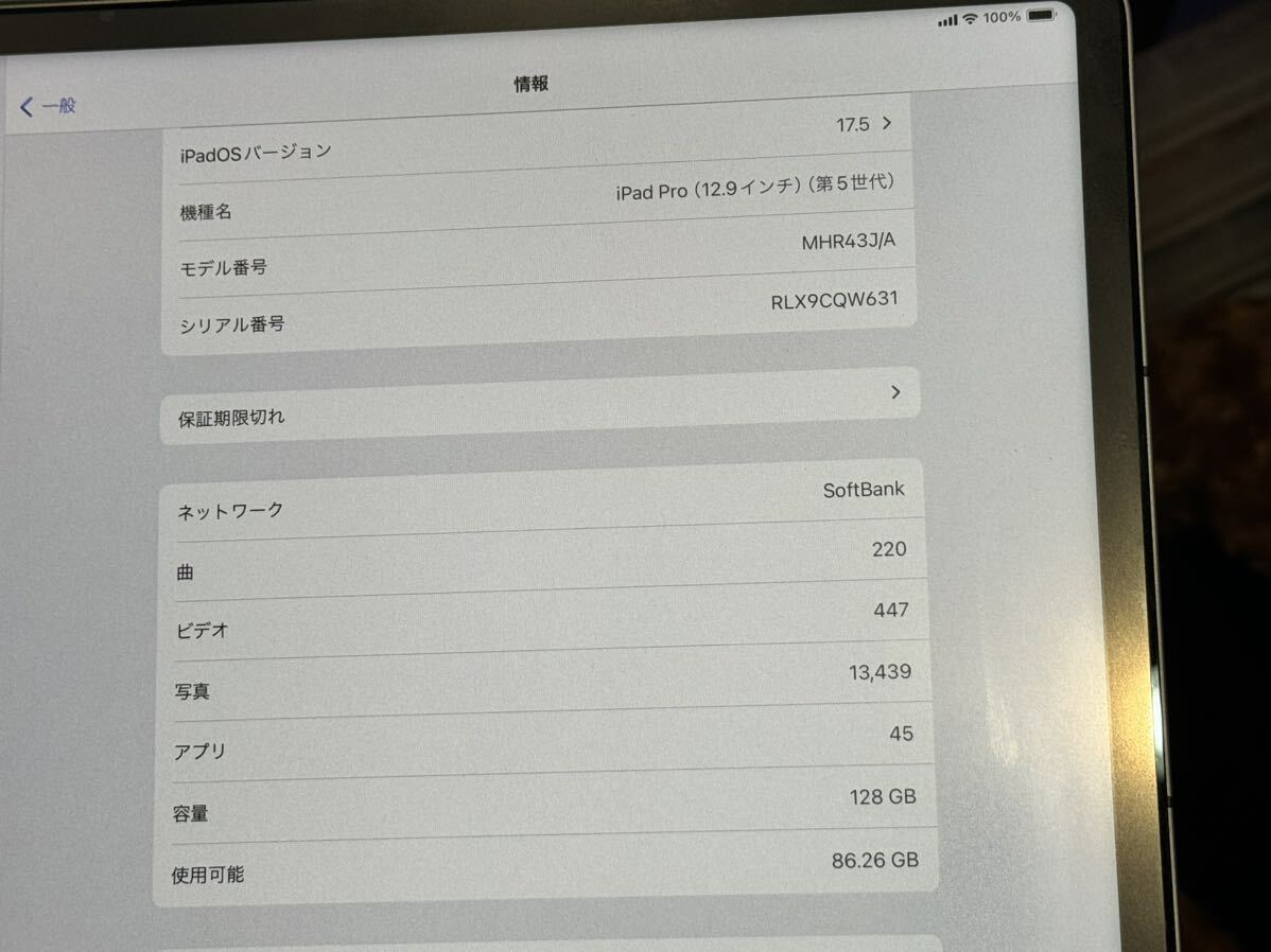 アップル Apple SIMフリー iPad Pro 12.9インチ 第5世代 Wi-Fi+Cellular 128GB MHR43J/A スペースグレイ 2021年モデル_画像10