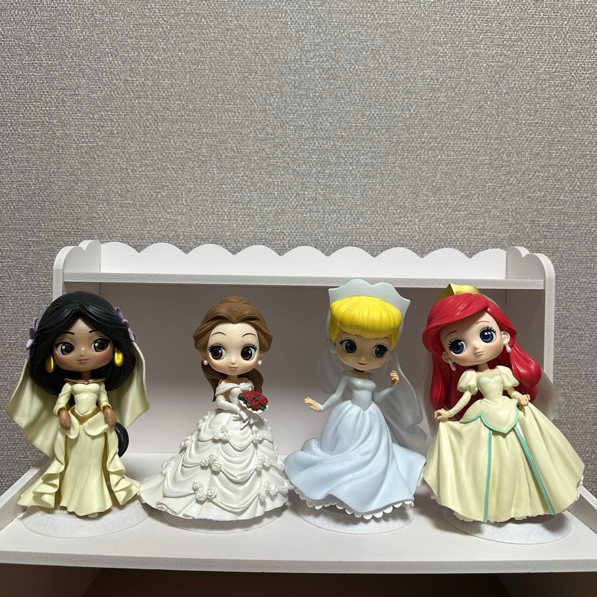 Qposket ディズニー プリンセス ウェディング フィギュア レア ジャスミン ベル シンデレラ アリエル Qposket ディズニー プリンセス ウェディング フィギュア レア ジャスミン ベル シンデレラ アリエル