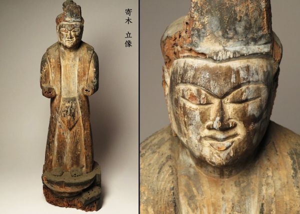 【1127】仏教美術　室町～　寄木　立像 (初品　買取品)_画像1