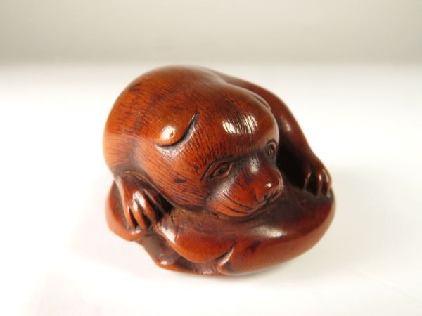 [1094].. thing ( inspection = seal case *. tighten ) Edo ~ collector purchase goods / wooden dog . bell netsuke ( the first goods purchase goods )