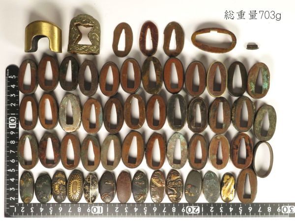 [1126] Edo ~ Meiji sword fittings . head all together ( the first goods purchase goods )