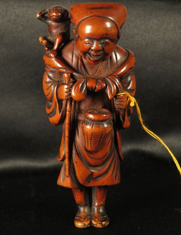 [1101].. thing ( inspection = seal case *. tighten ) Edo ~ collector purchase goods / wooden .= Kiyoshi length . turning netsuke ( the first goods purchase goods )