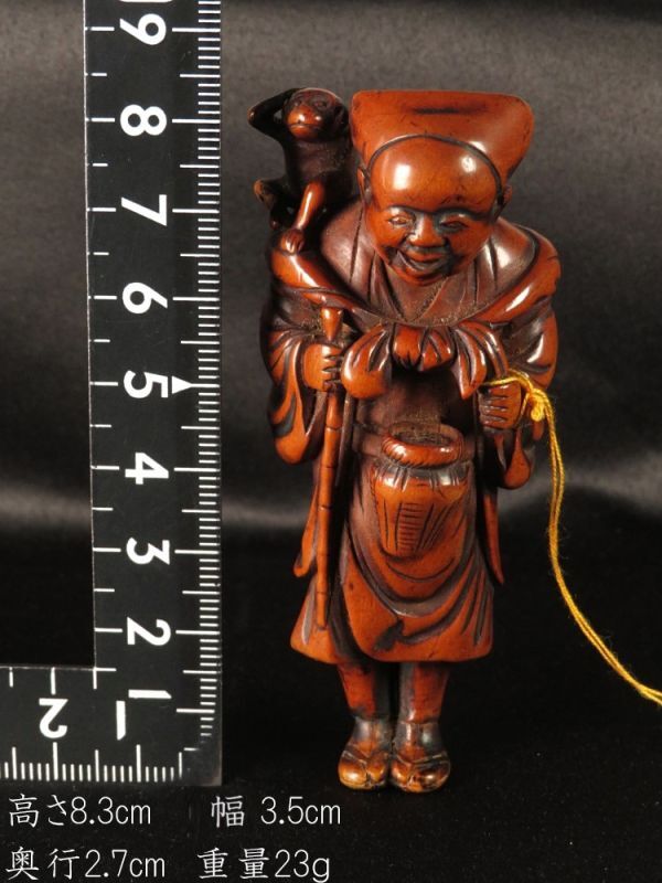 [1101].. thing ( inspection = seal case *. tighten ) Edo ~ collector purchase goods / wooden .= Kiyoshi length . turning netsuke ( the first goods purchase goods )