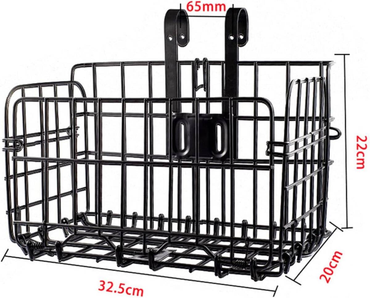 Generic 自転車カゴ 自転車用バスケット 折りたたみ式カゴ サイクリング 大容量 耐荷重20㎏ 丈夫 固体簡単脱着 黑 M_画像5