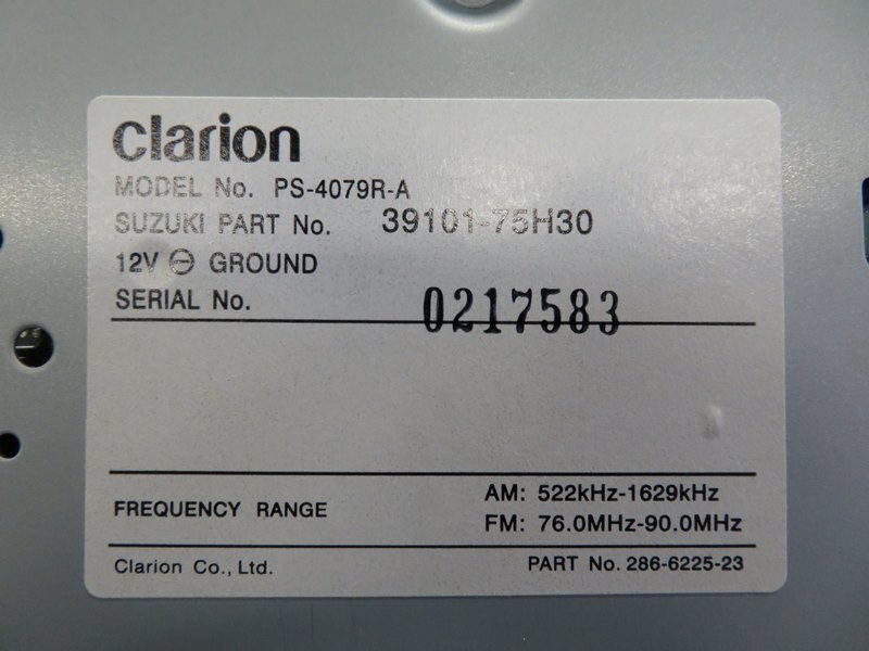 [psi] Suzuki original Clarion PS-4079R-A MDLP correspondence CD*MD audio there is defect goods 