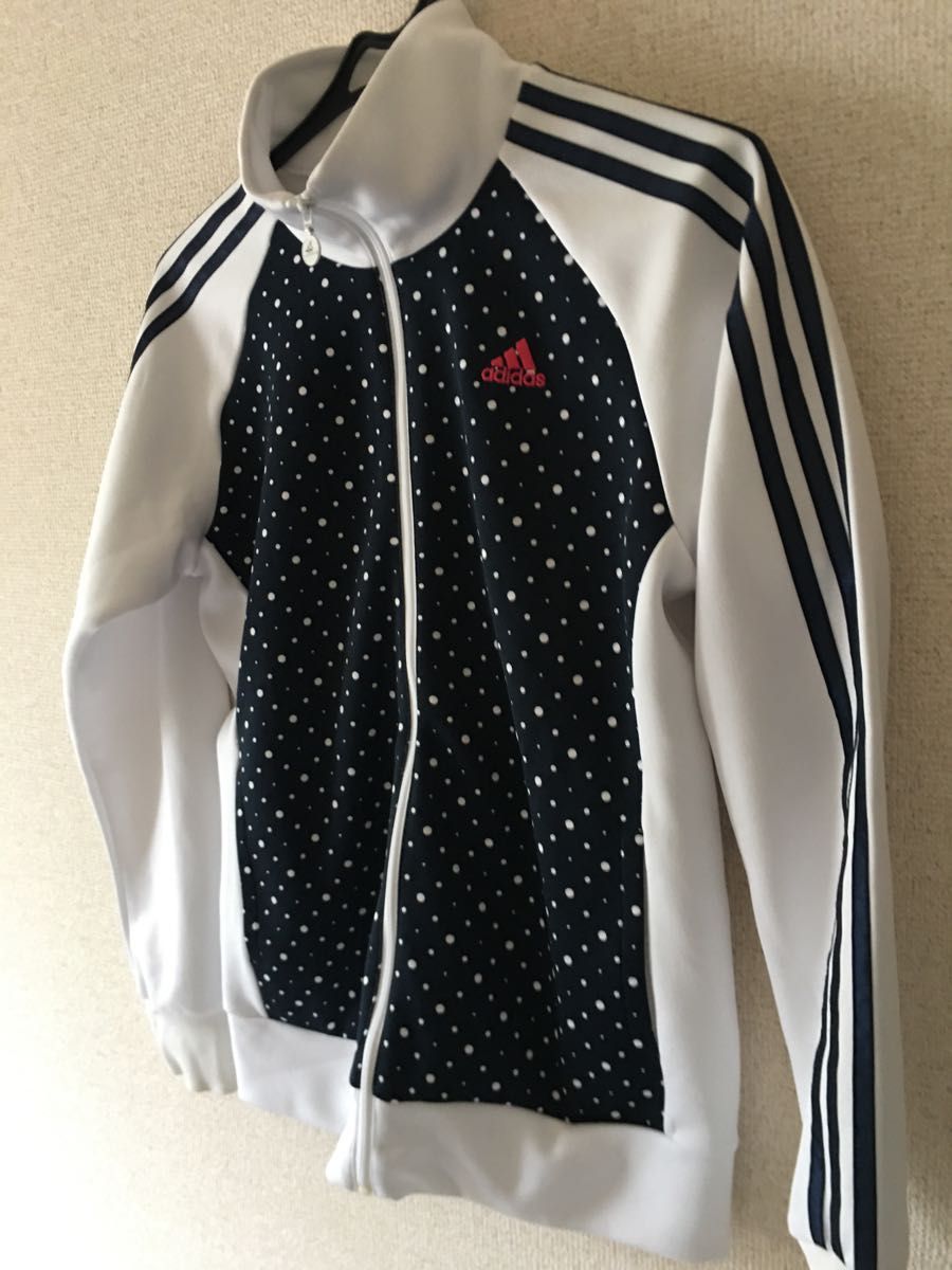 アディダス adidas ジャージ ネイビー×ホワイト 上M 下S アディダス adidas ジャージ ネイビー×ホワイト 上M 下S