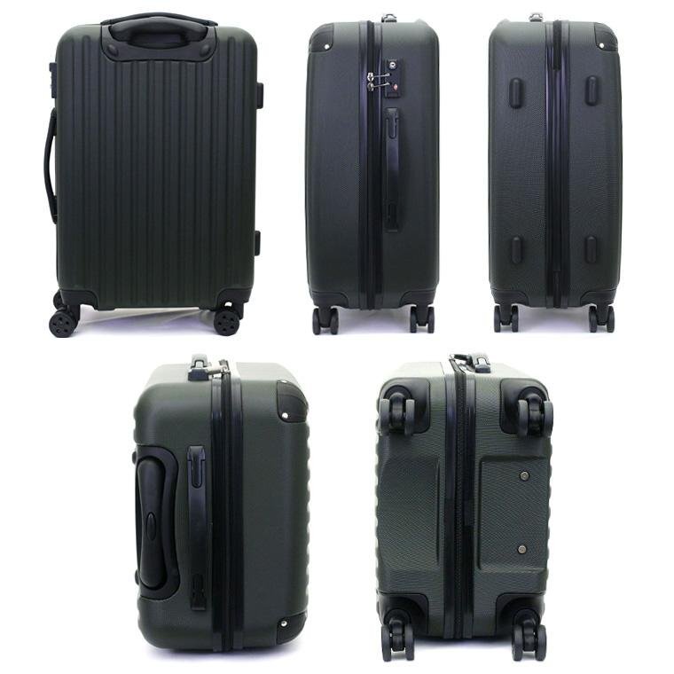 【送料無料】新品 スーツケース 機内持ち込み可 小型 Sサイズ 軽量 双輪 TSA 人気 キャリーバッグ 1泊2泊3泊 傷付きにくい カーキ M347_画像8