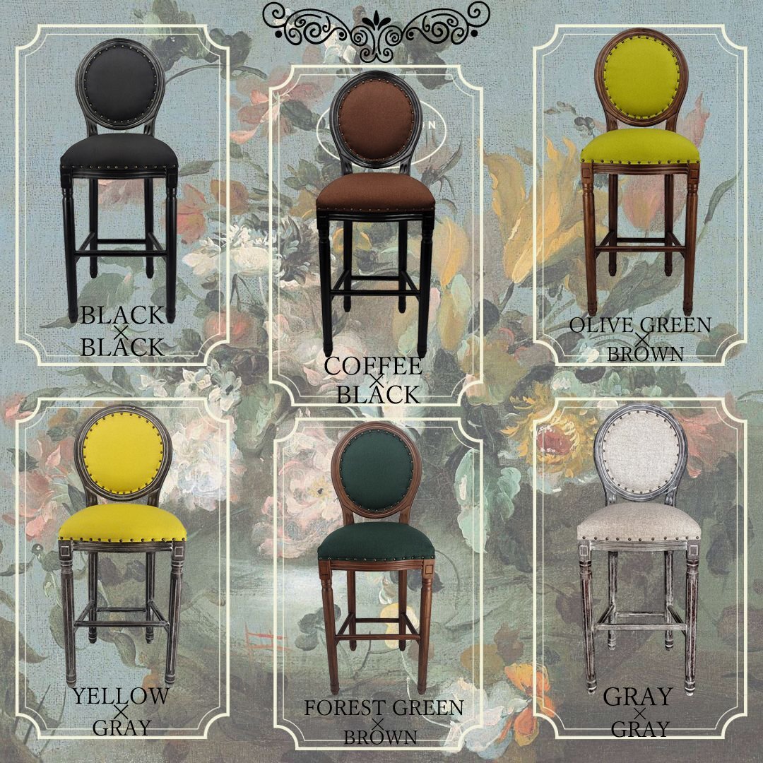  counter chair jenelik furniture antique manner Britain style kla deer Schic Cafe bar salon ba Rune high 65 gray 