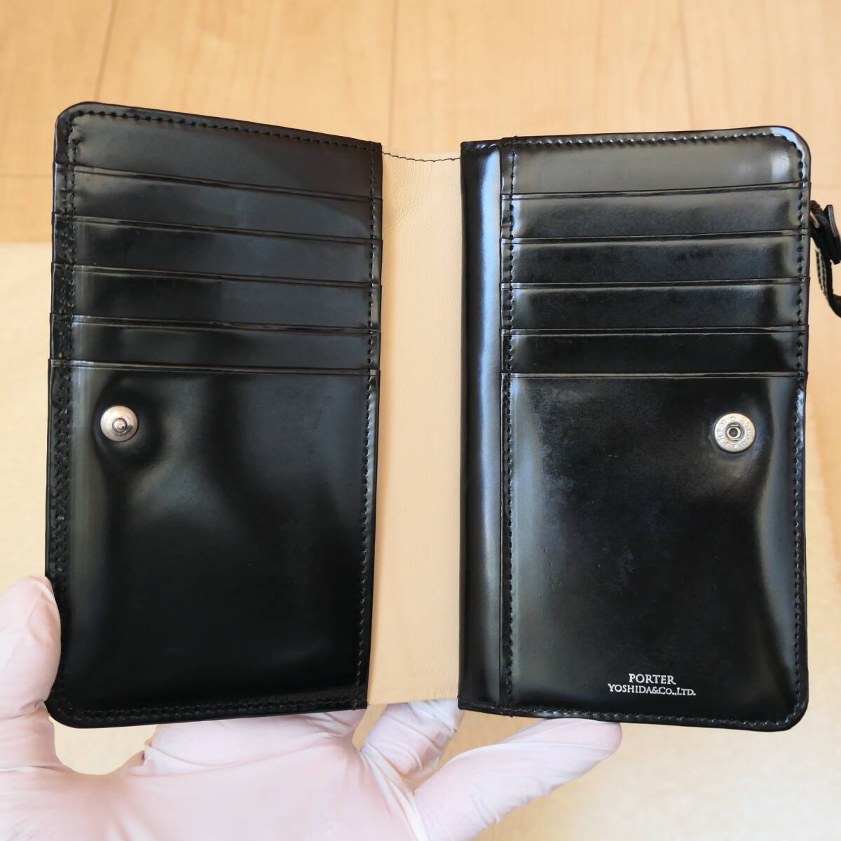  Porter counter folding twice purse wallet black 037-02979 PORTER COUNTER
