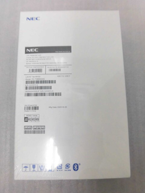 未使用 未開封品 NEC LAVIE Tab T8 PC-T0855GAS 8HD2 アークティックグレー Android12 メモリー4GB ストレージ64GBの画像2