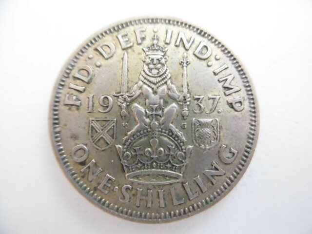 イギリス領 英領 インド 1シリング銀貨 2枚 ジョージ5世 1936年 ジョージ6世 1937年_画像5