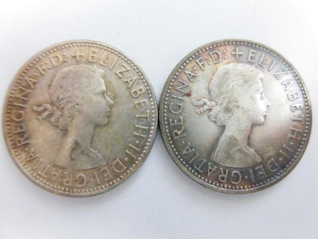 オーストラリア シリング銀貨 1枚 1960年 フローリン銀貨 2枚 エリザベス2世 1962年 シルバーコイン 硬貨_画像4