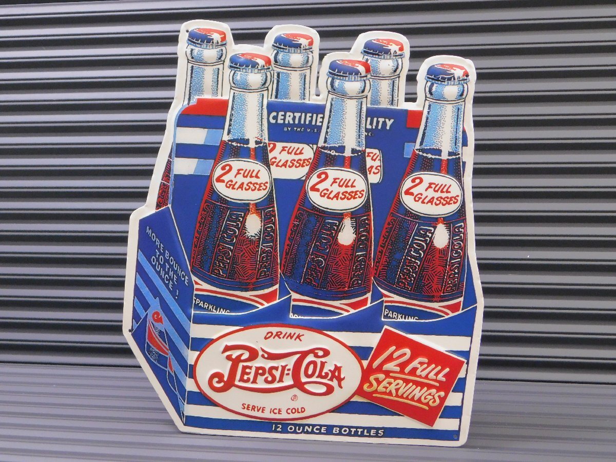 送料\350【ＰＥＰＳＩ・ペプシ】※《エンボスメタルサイン／ボトルケース》 アメリカン雑貨　エンボス看板　ブリキ看板　6_画像2