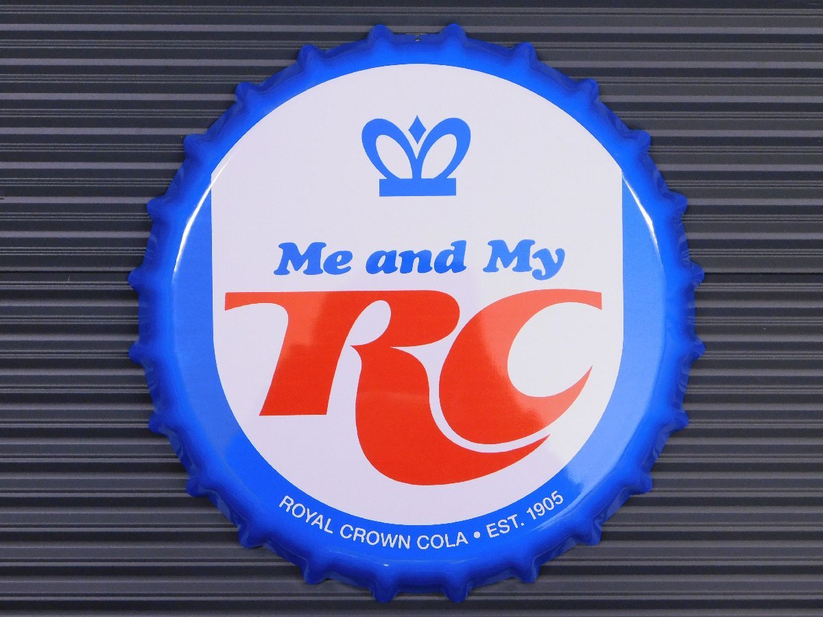 送料\350【ボトルキャップサイン・スチール製】※《Me and My RC》 RC COLA　アメリカン雑貨　メタルサイン　ブリキ看板　100_画像3
