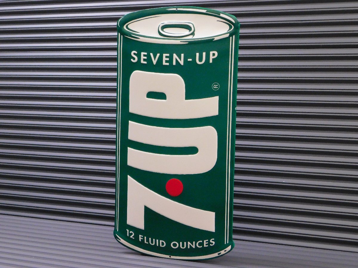 送料350【７ＵＰ・セブンアップ】※《エンボスメタルサイン／ レトロ缶》 アメリカン雑貨　エンボス看板　ブリキ看板　9_画像1