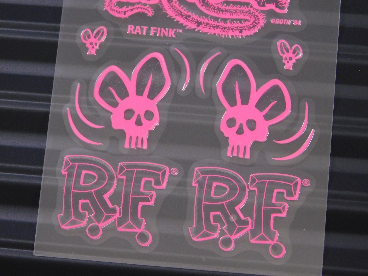 【Rat Fink・ラットフィンク】※《スカルフライデカール／ピンク》　MOONEYES　ムーンアイズ　転写式　(品番RDF035PK)_画像4