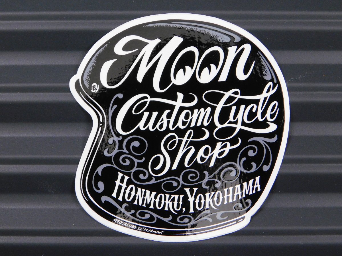 【MOONEYES・ムーンアイズ】※《 MOON Custom Cycle Shop・ヘルメットステッカー 》　(品番DM237)_画像1